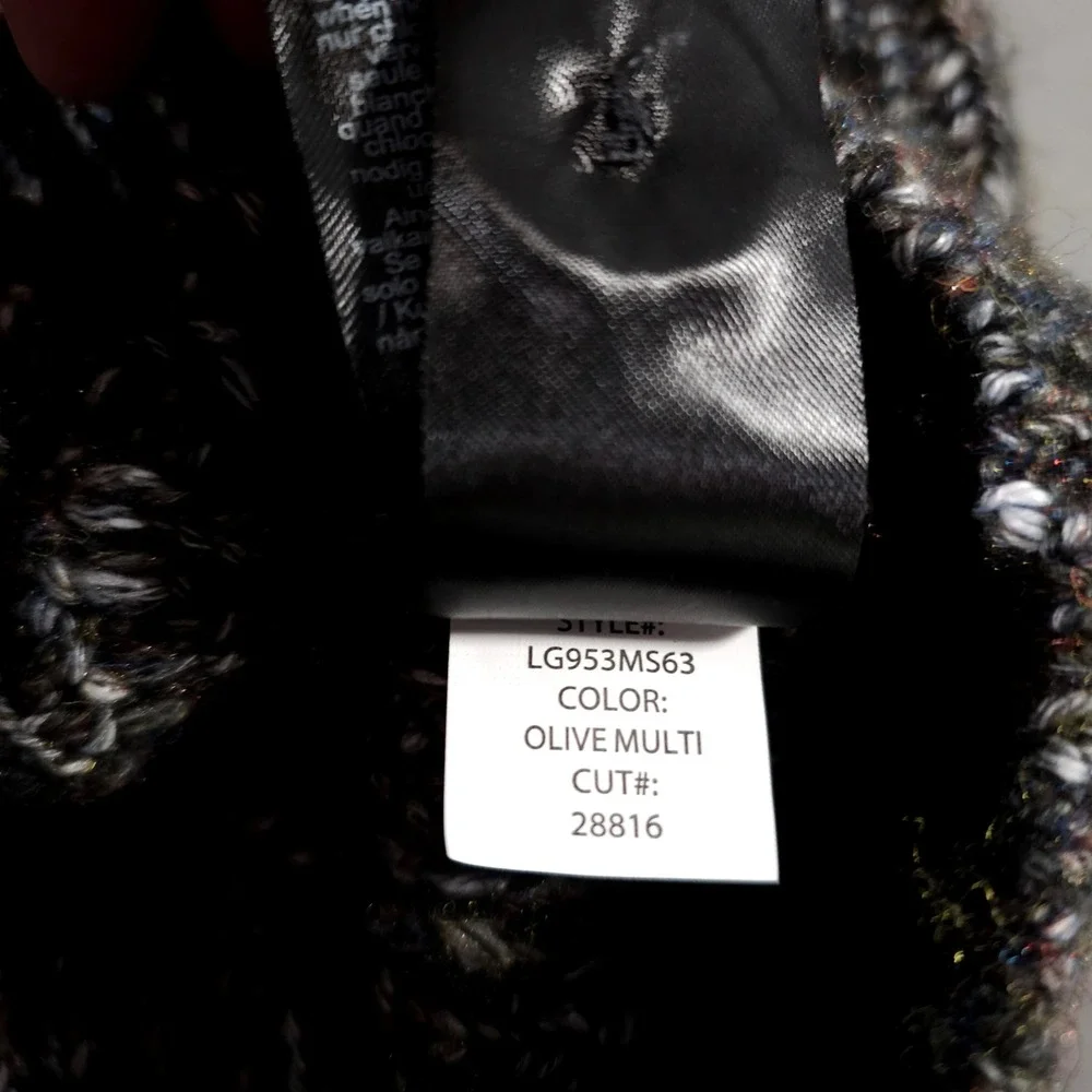 Liverpool Cardigan Sweater Mens M‎ Olive Multi Cable Knit Button LG953MS63